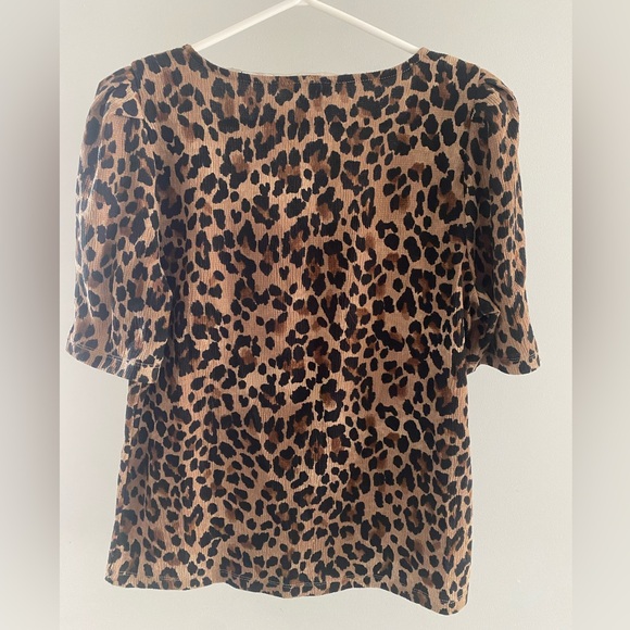 Reitmans Brown Leopard Print Blouse - Picture 2 of 6